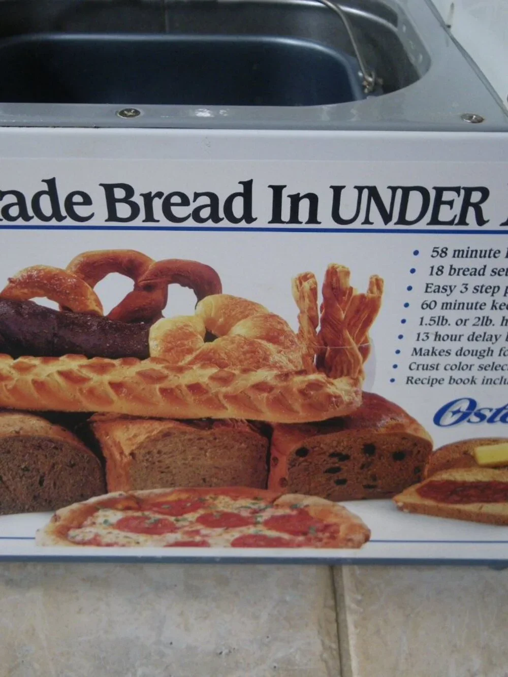 Vintage Oster Model 5834 Bread Maker 58-Minute Expressbake Tested Works Well